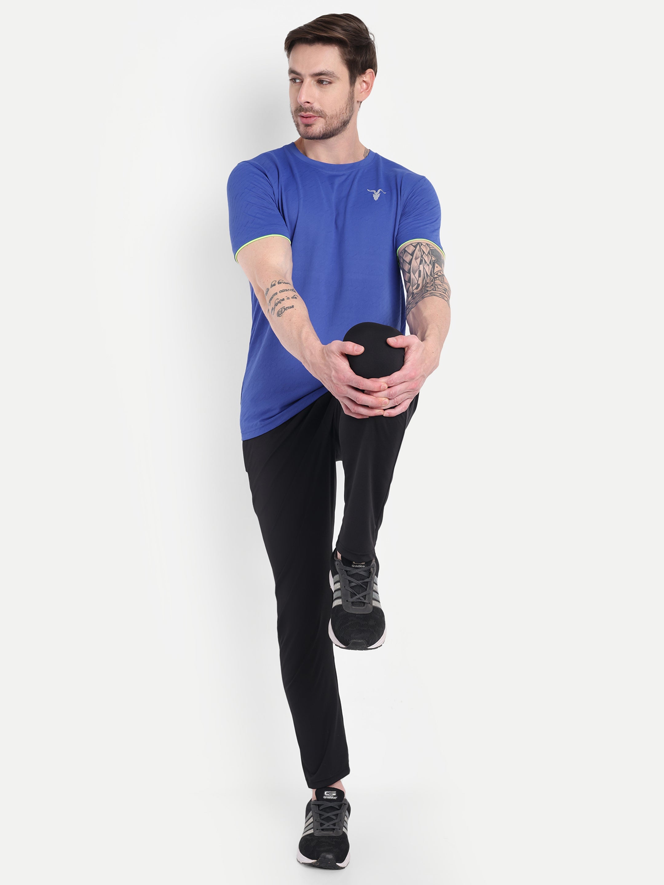 Men’s Round Neck Blue T-Shirt – Soft & Sporty | BullVibe
