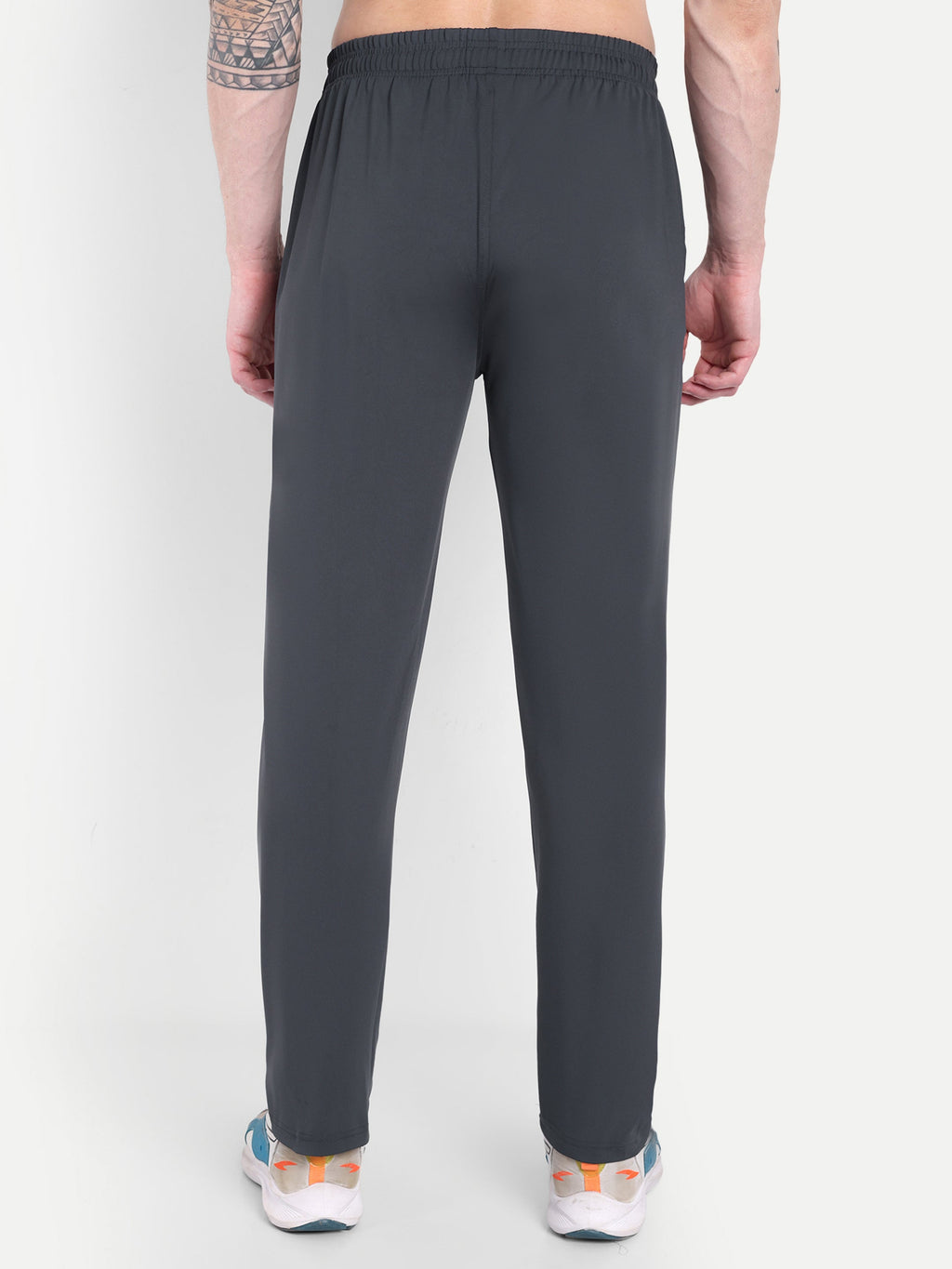 Men’s Slim Fit Black-Grey Track Pant – Performance Flex
