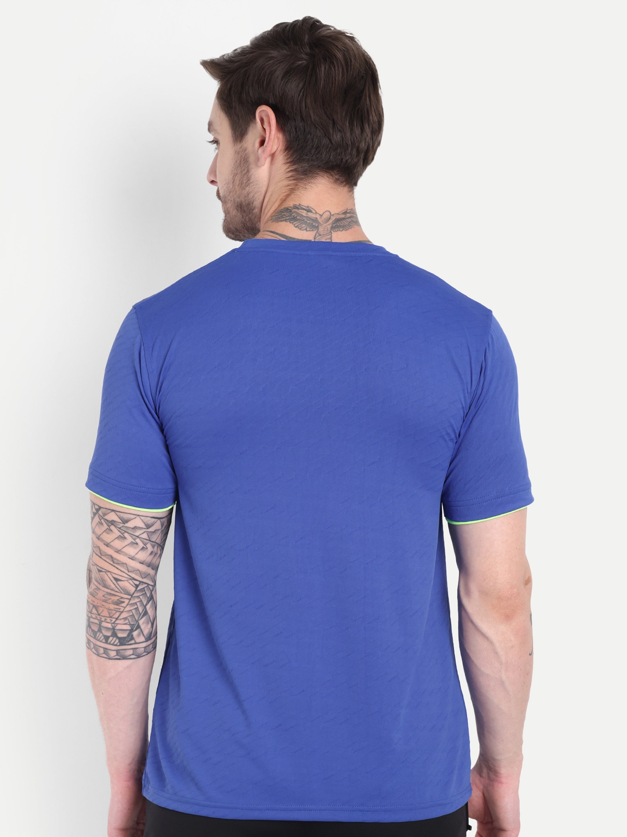 Men’s Round Neck Blue T-Shirt – Soft & Sporty | BullVibe