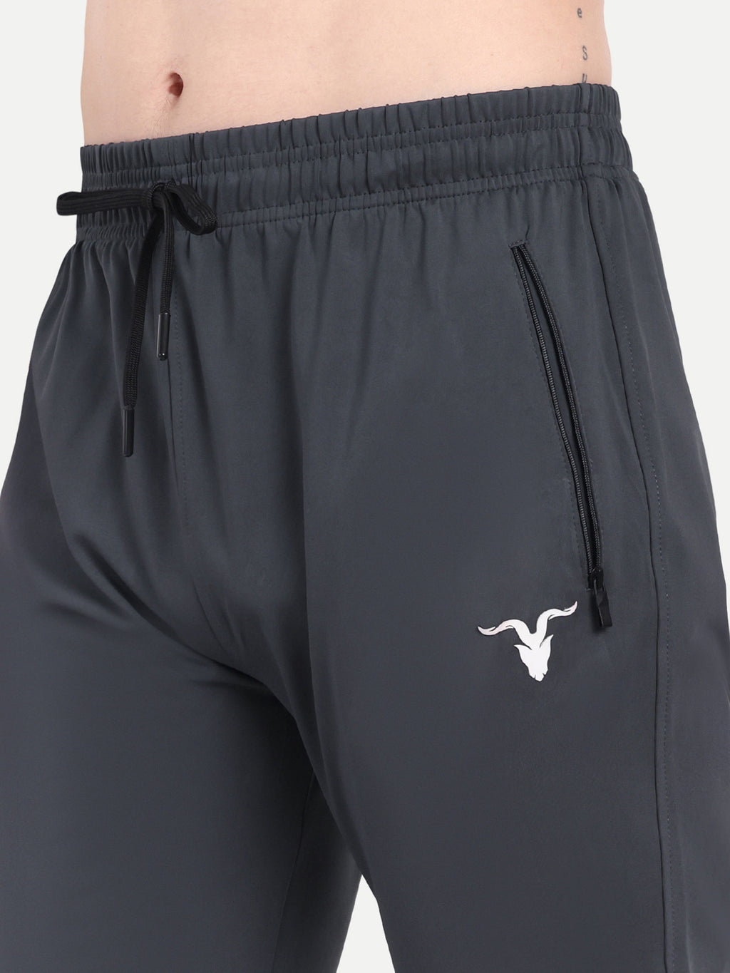 Men’s Slim Fit Black-Grey Track Pant – Performance Flex